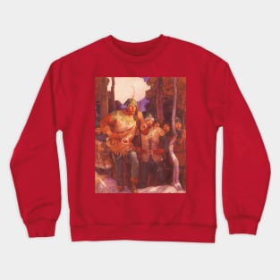 Vintage Fairy Tales, Robin Hood and the Men of Greenwood by NC Wyeth Crewneck Sweatshirt